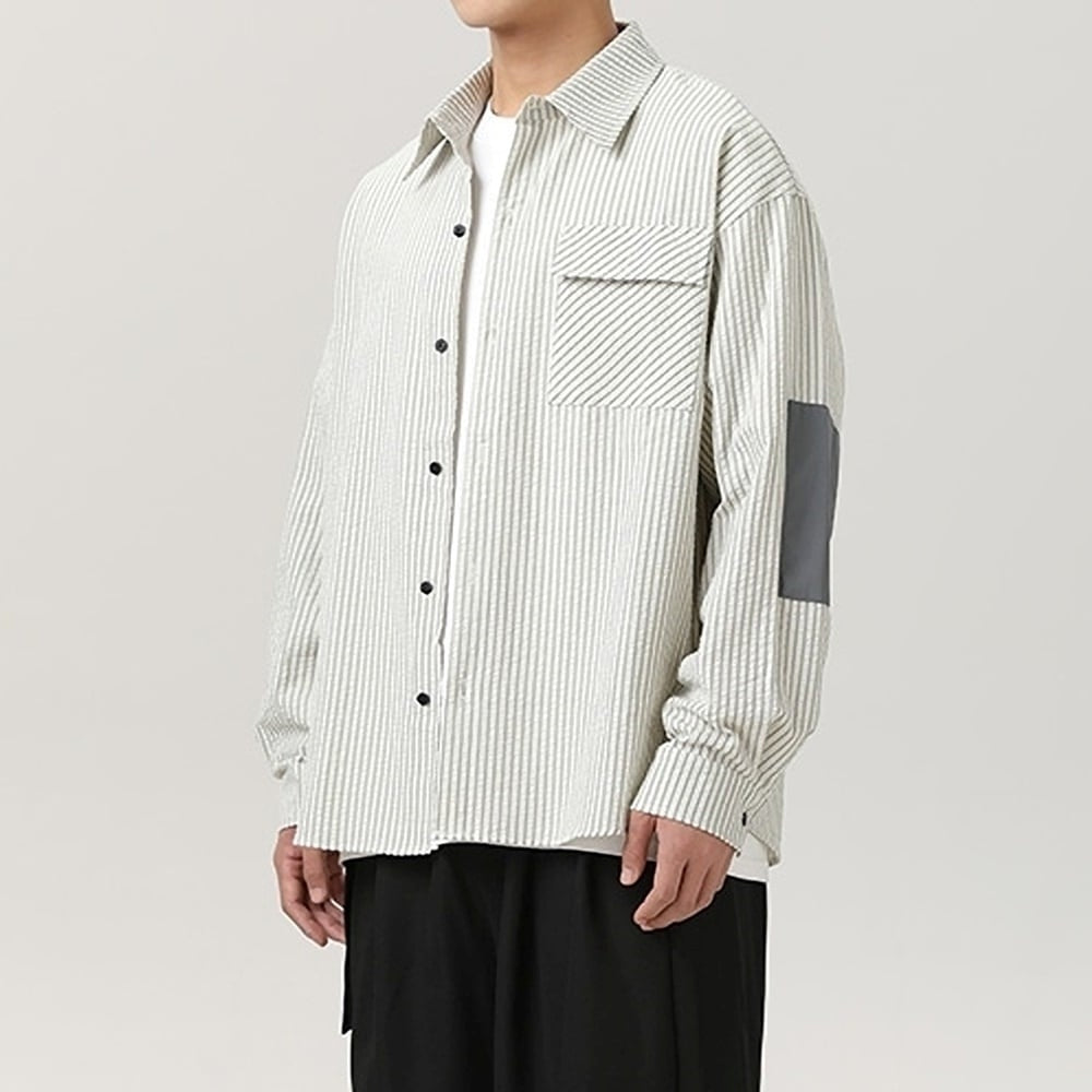 Striped pattern long sleeve shirt HL2429