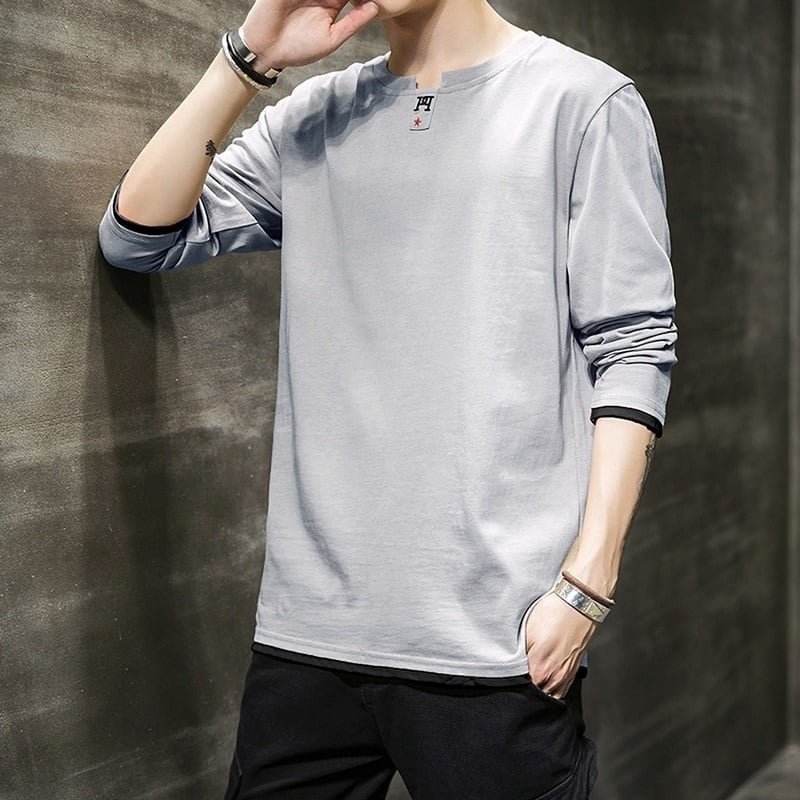 Embroidered long sleeve tops HL2181