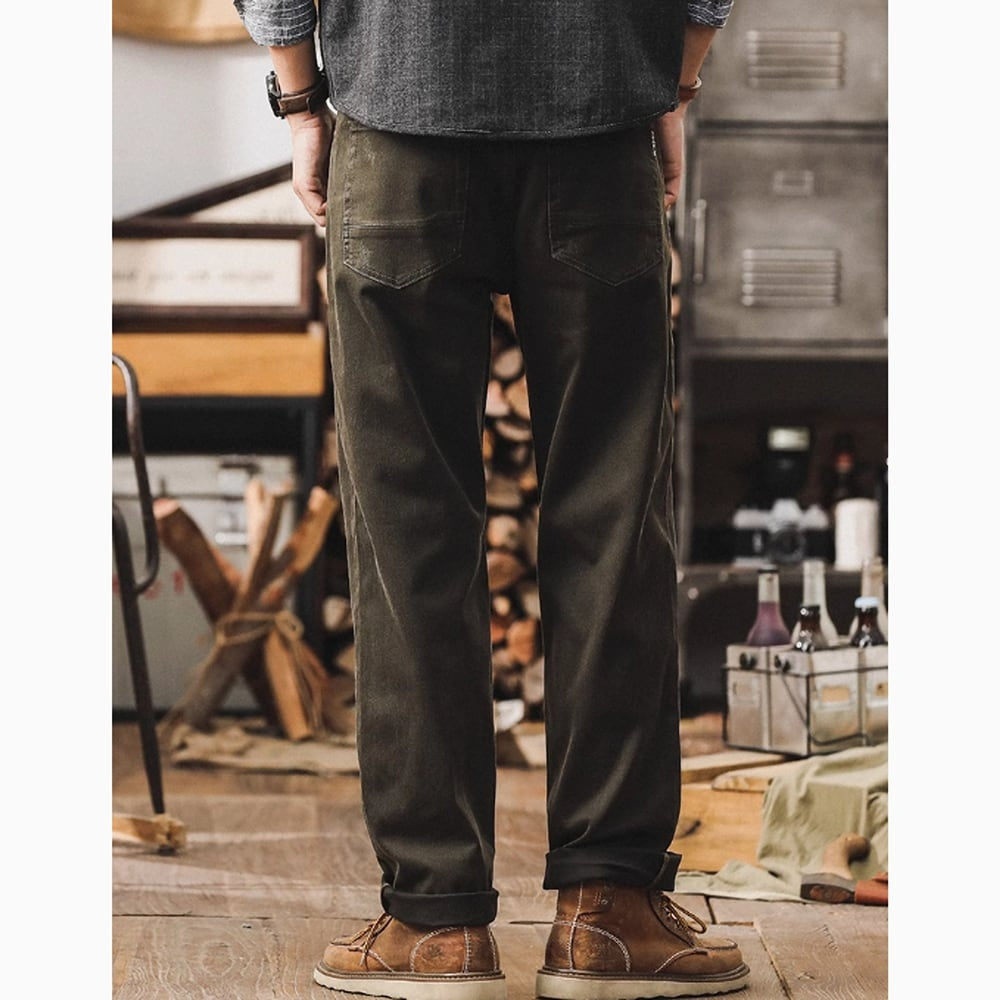 Retro style straight pants HL2377