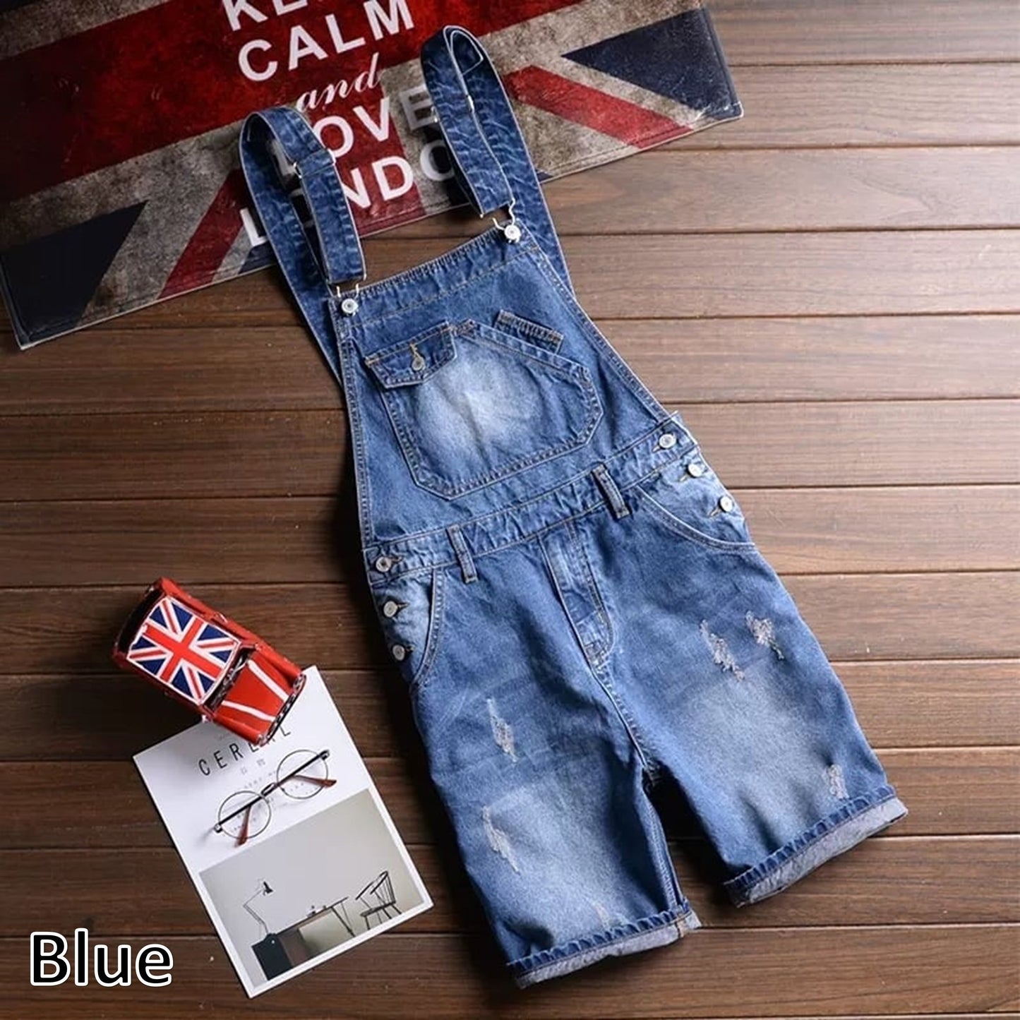 Denim Half Overalls HL2045