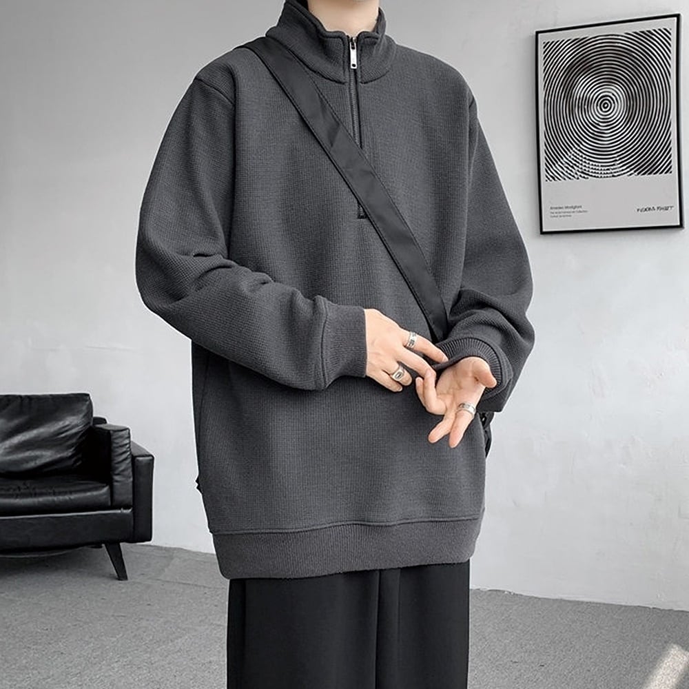 Stand collar half zip tops HL2319