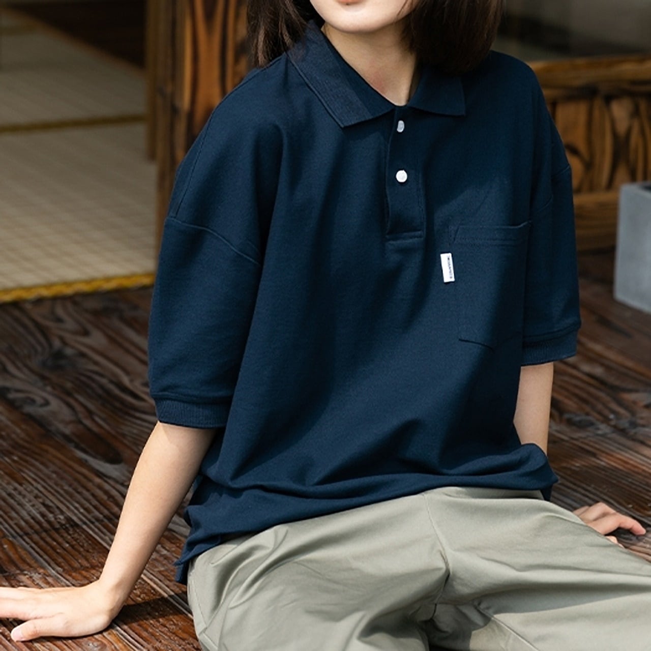 Half Sleeve Blue Polo Shirt HL1699