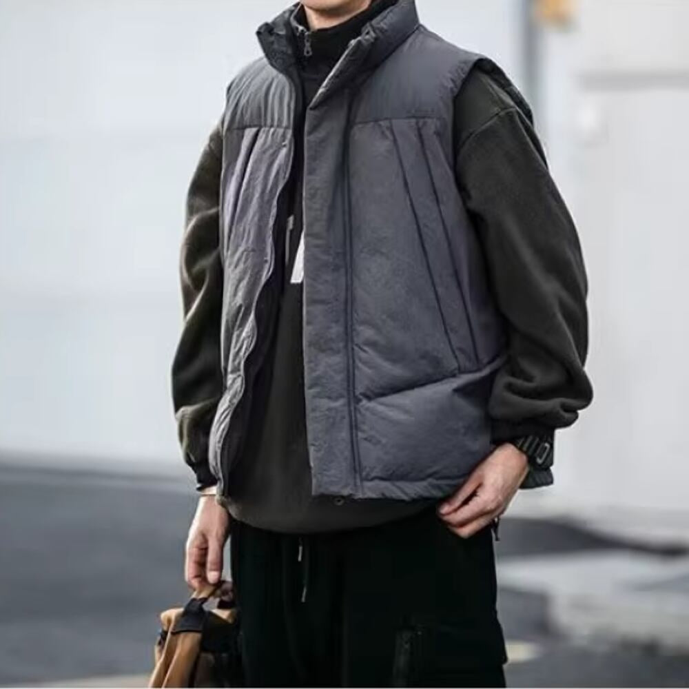 Stand collar padded vest HL2435