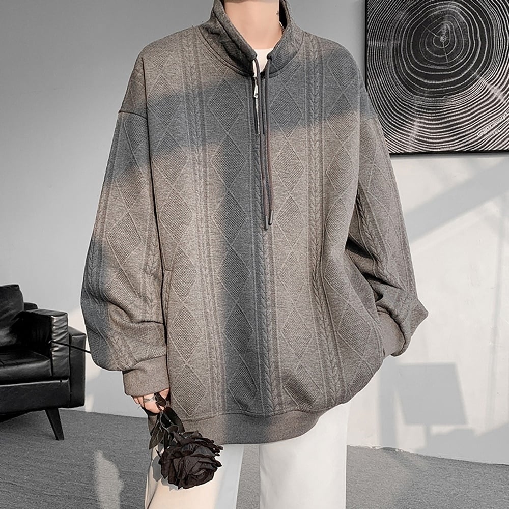 Half zip stand collar tops HL2293