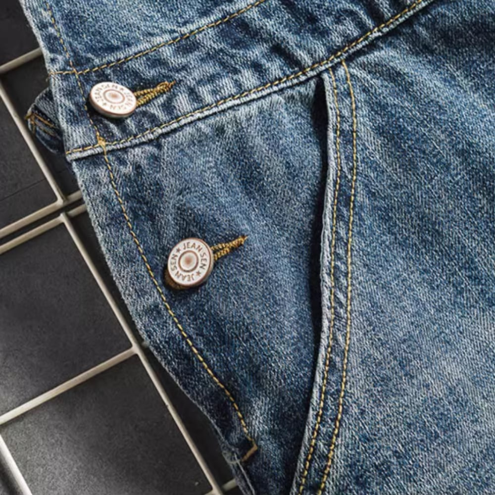 Multi-pocket denim overalls HL2445