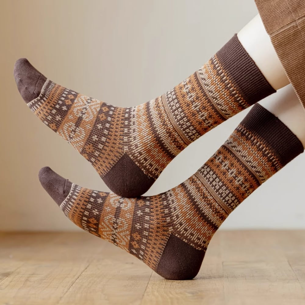 Nordic pattern socks random set of 3 pairs HL2327