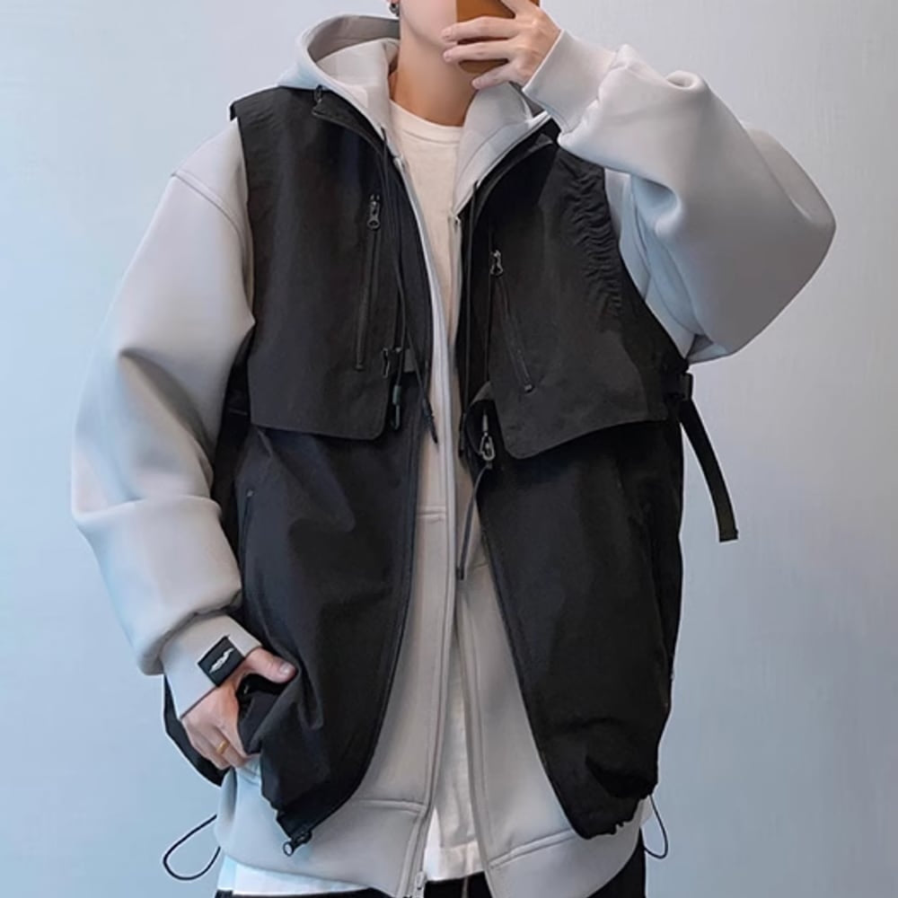 Multi-pocket casual vest HL2434