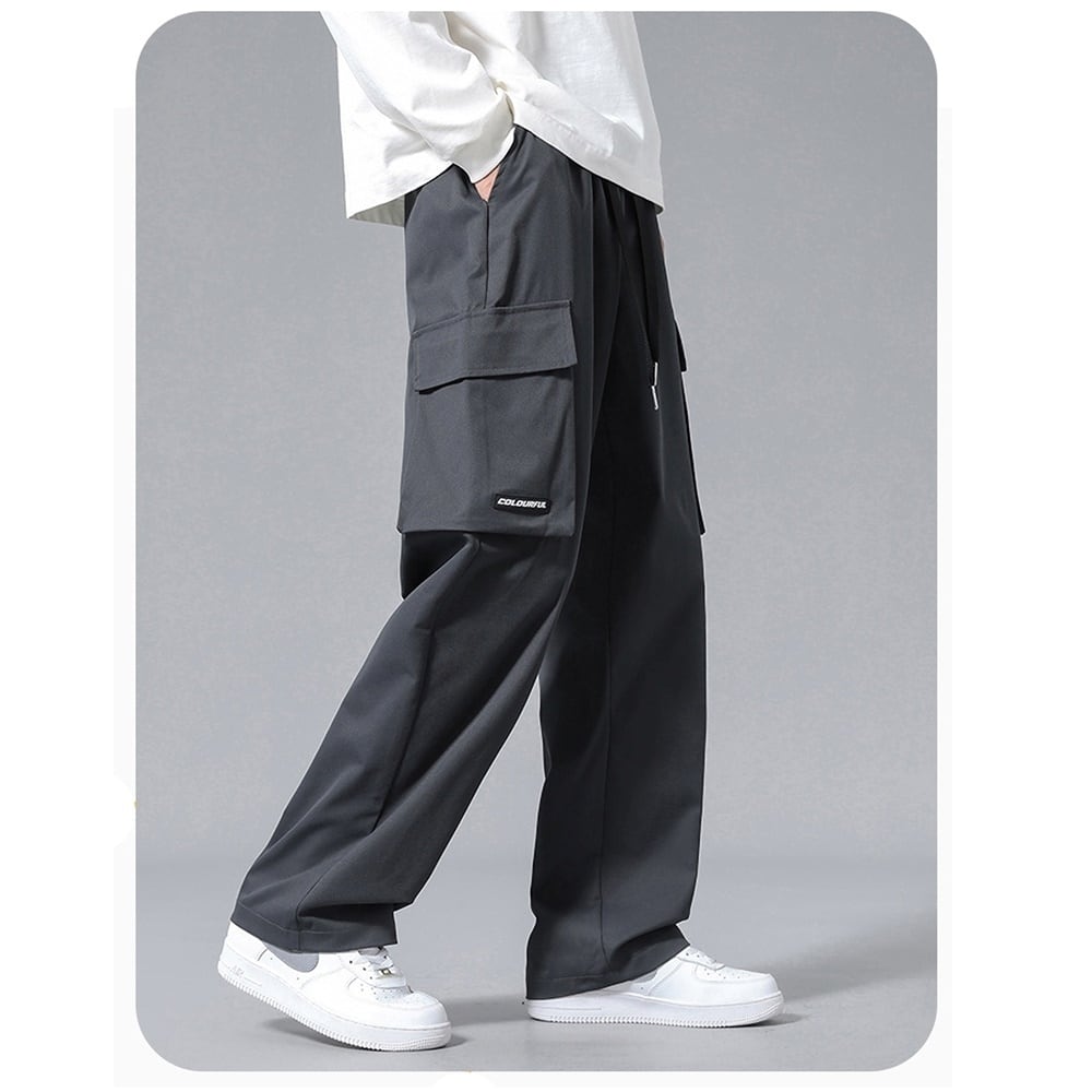 Multi-pocket wide pants HL2297