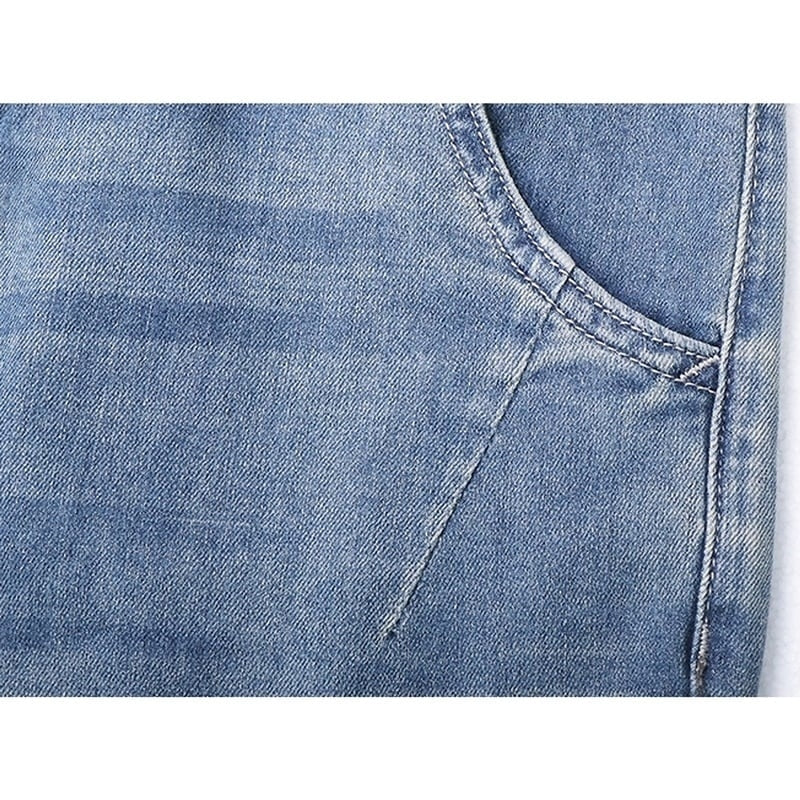 Cropped straight denim pants HL2211