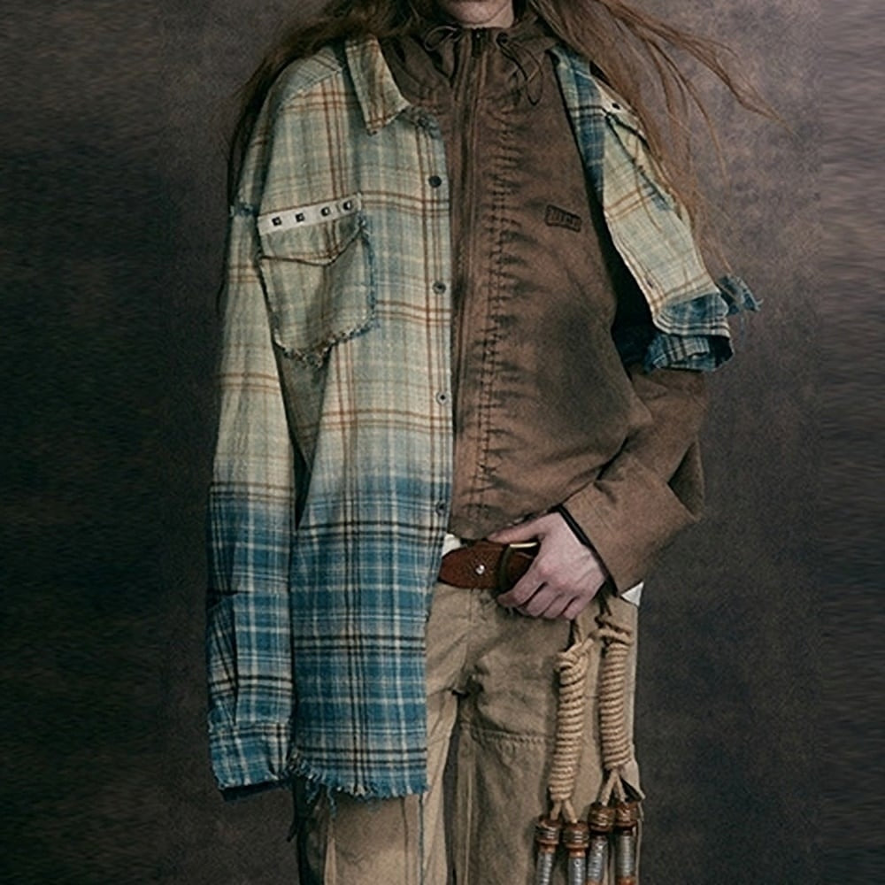Gradient check shirt HL2415