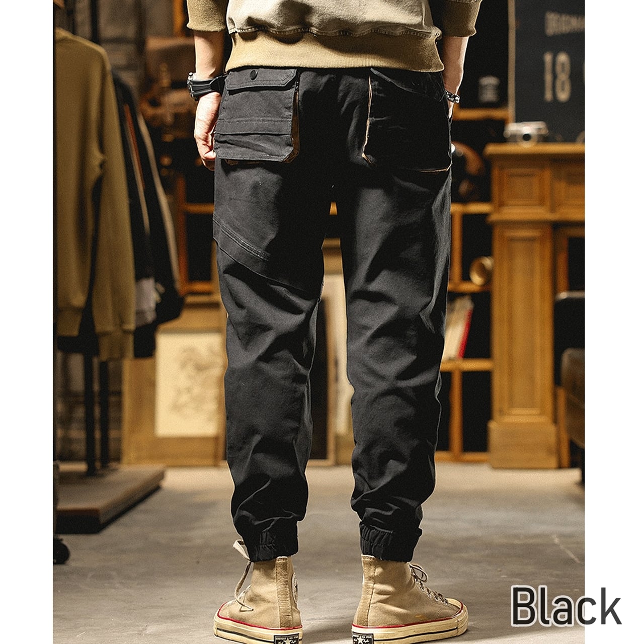 Contrast Color Jogger Pants HL1601