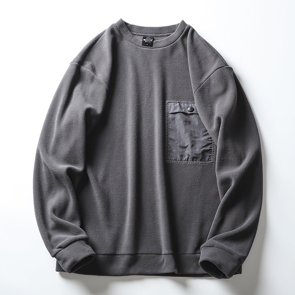Crew neck fleece tops HL2314
