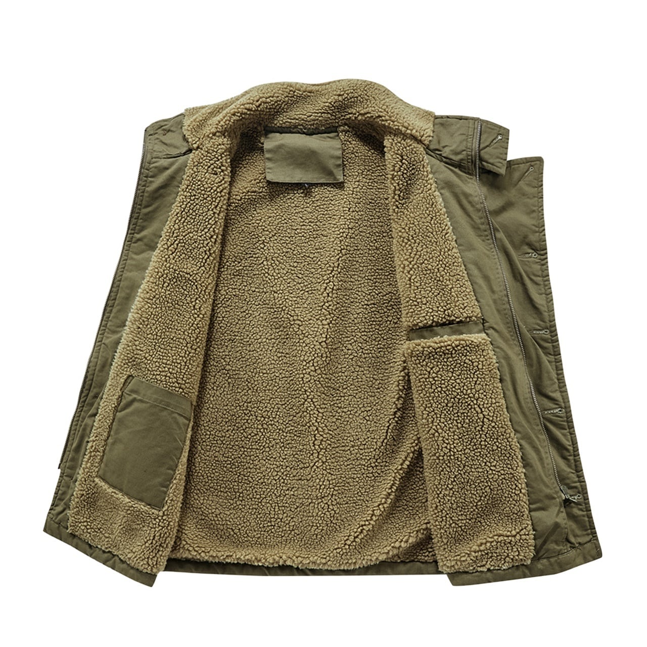 Stand Collar Fleece-Lined Vest HL1594