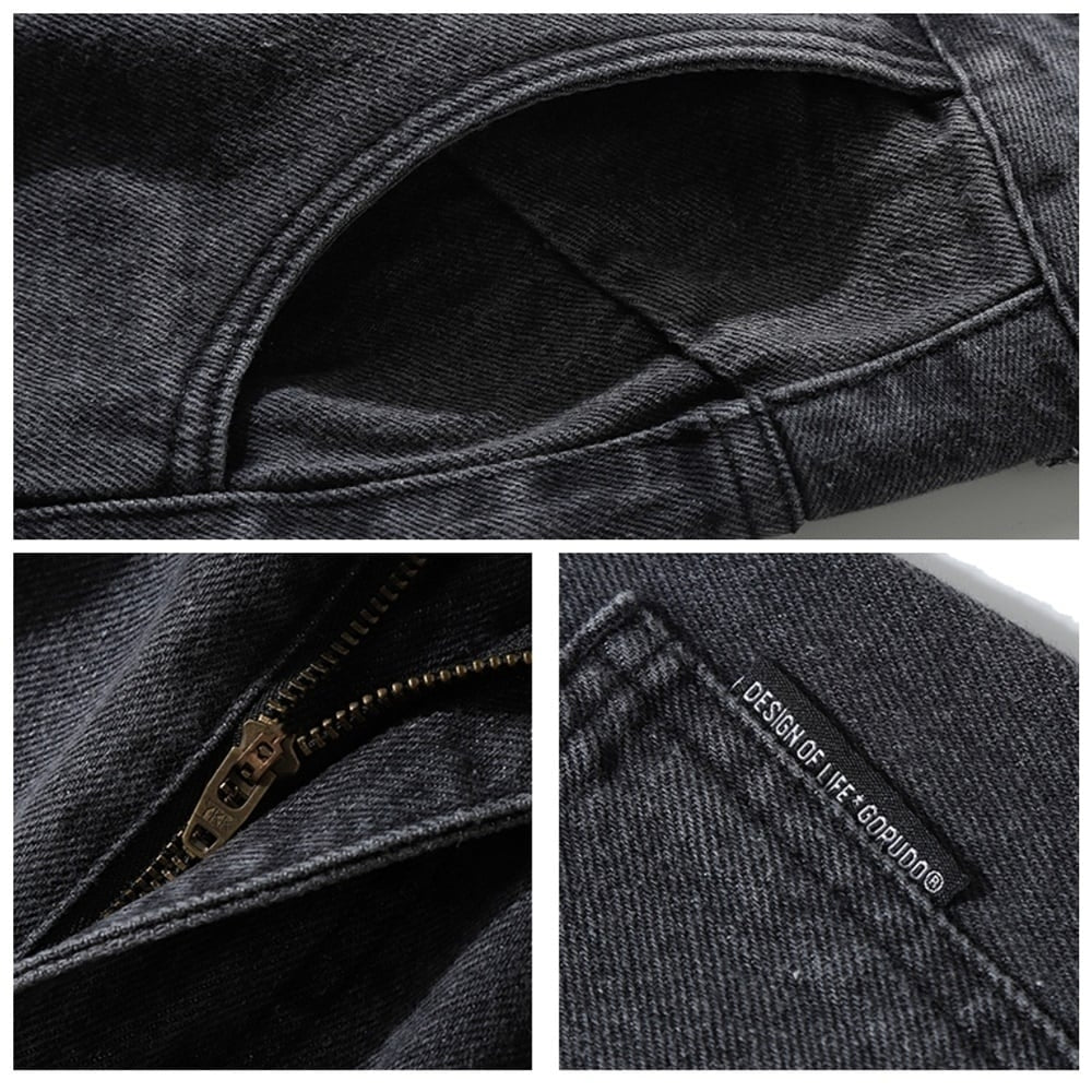 Casual straight denim jeans HL2391