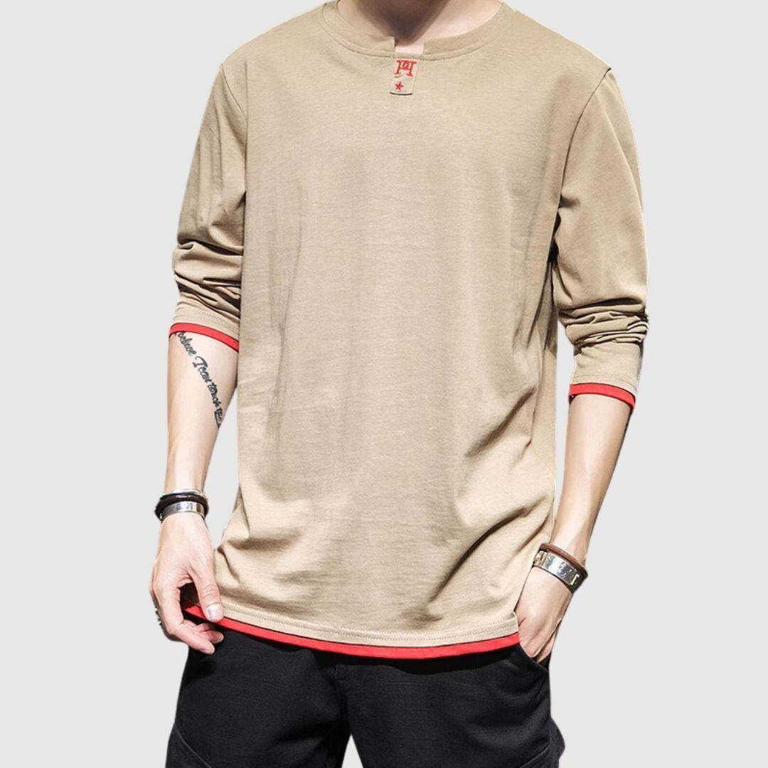 Embroidered long sleeve tops HL2180