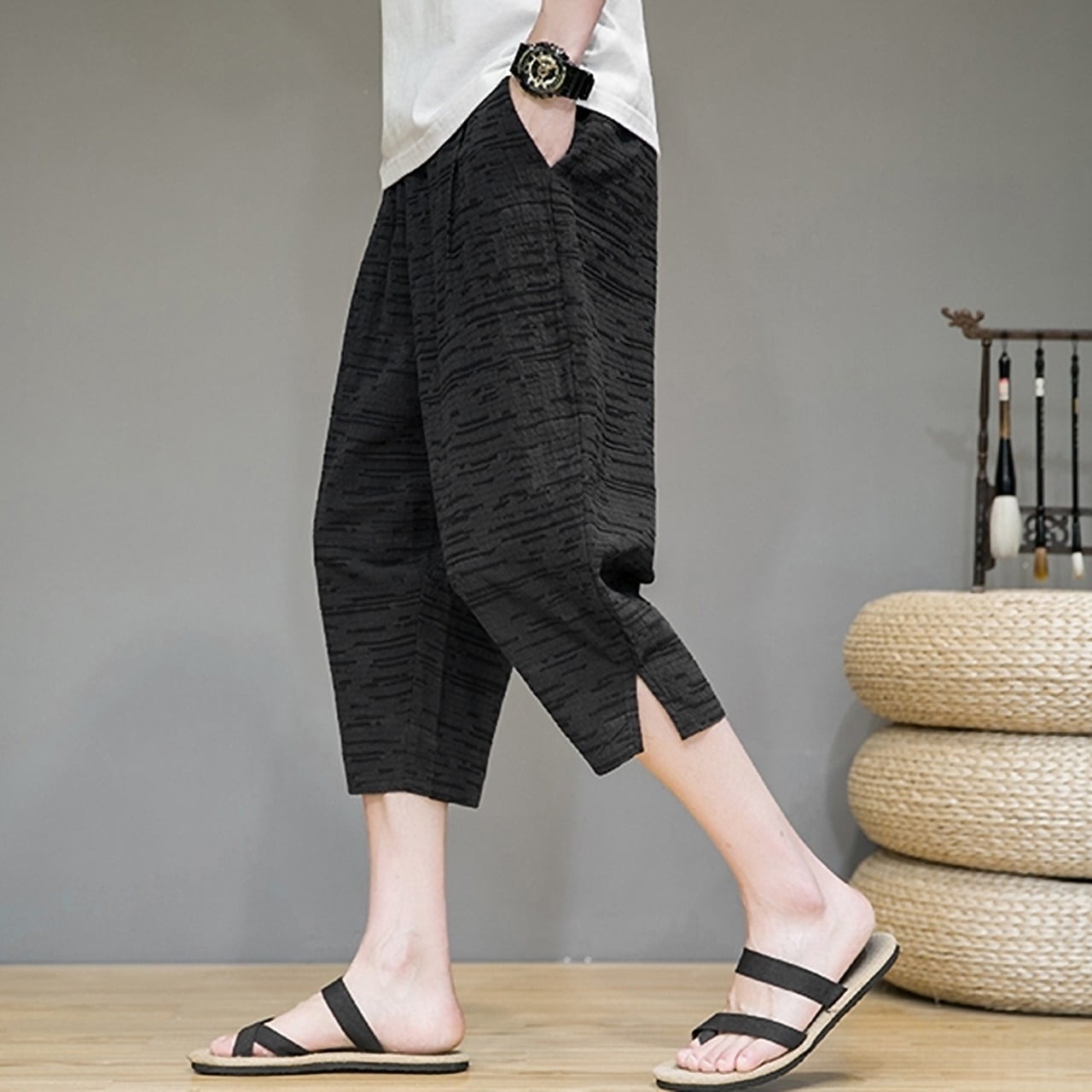 クロップド丈リラックスパンツ HL1751