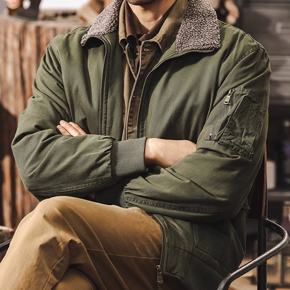 Back boa zip up jacket HL2406