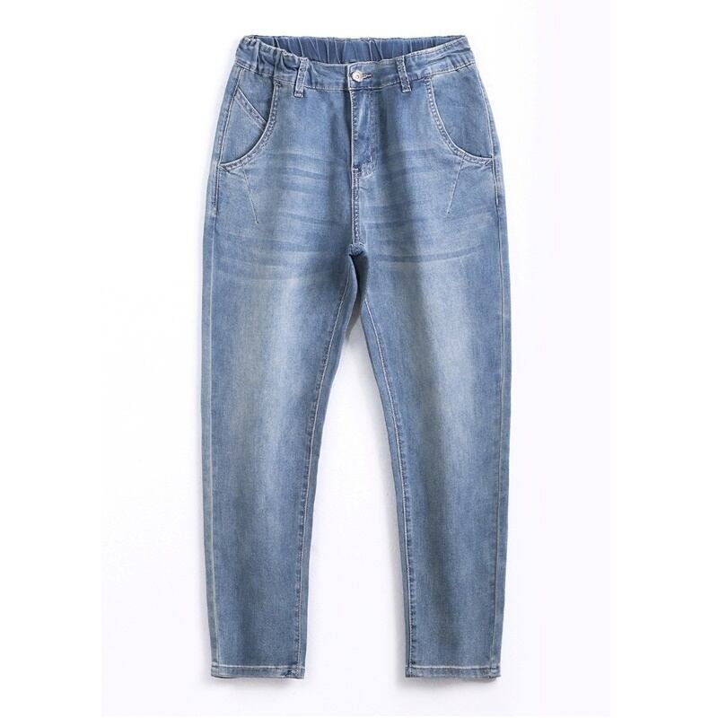 Cropped straight denim pants HL2211