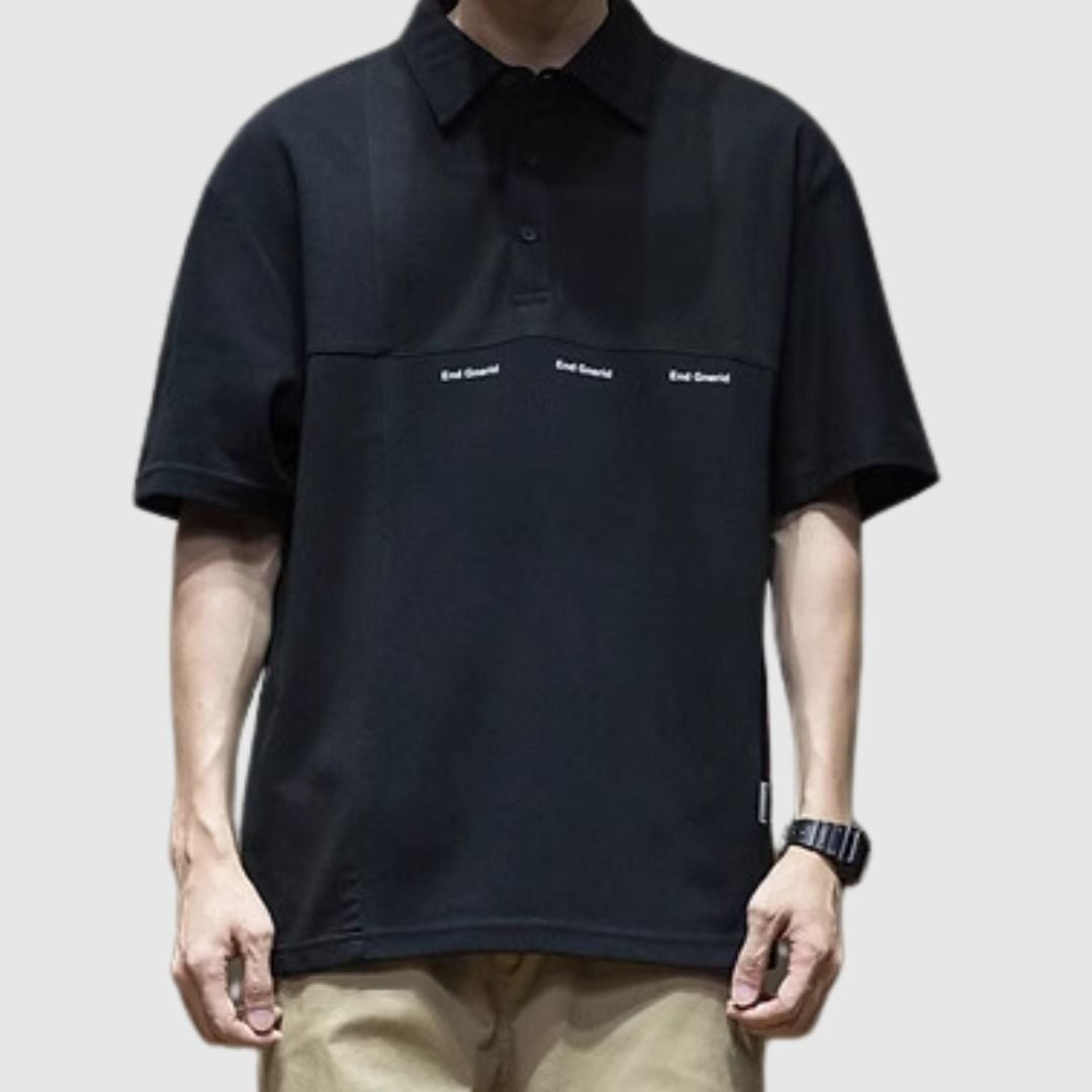 Logo print polo shirt HL2037