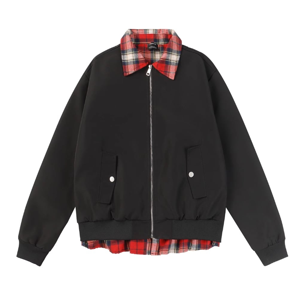 Faux layered jacket HL2441