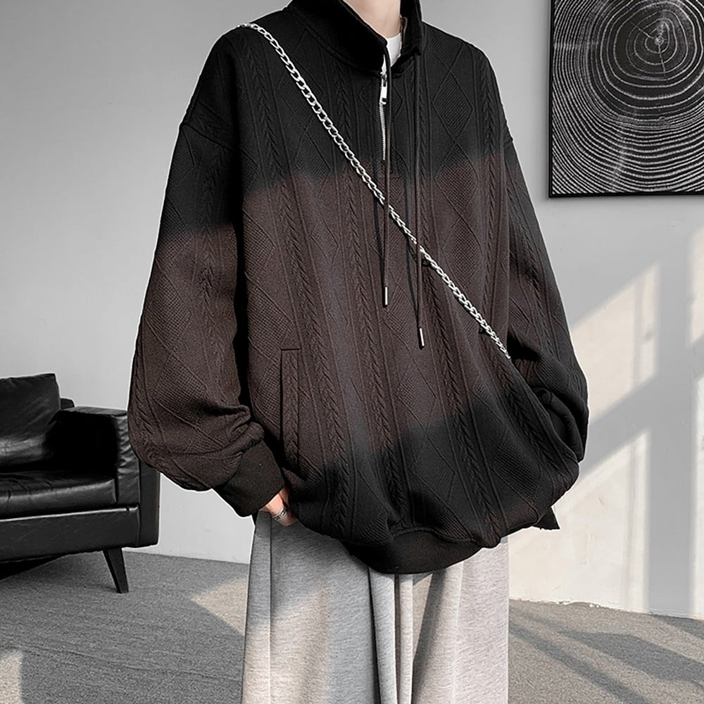 Half zip stand collar tops HL2293