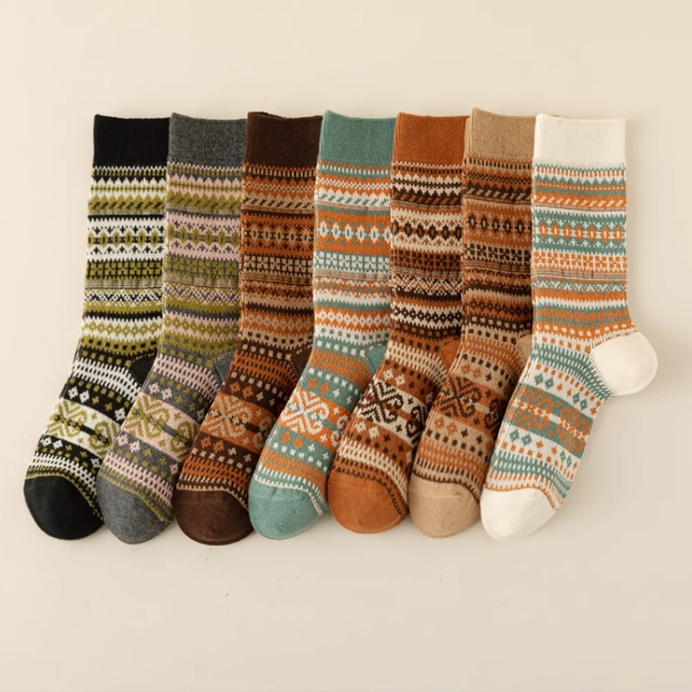 Nordic pattern socks random set of 3 pairs HL2327