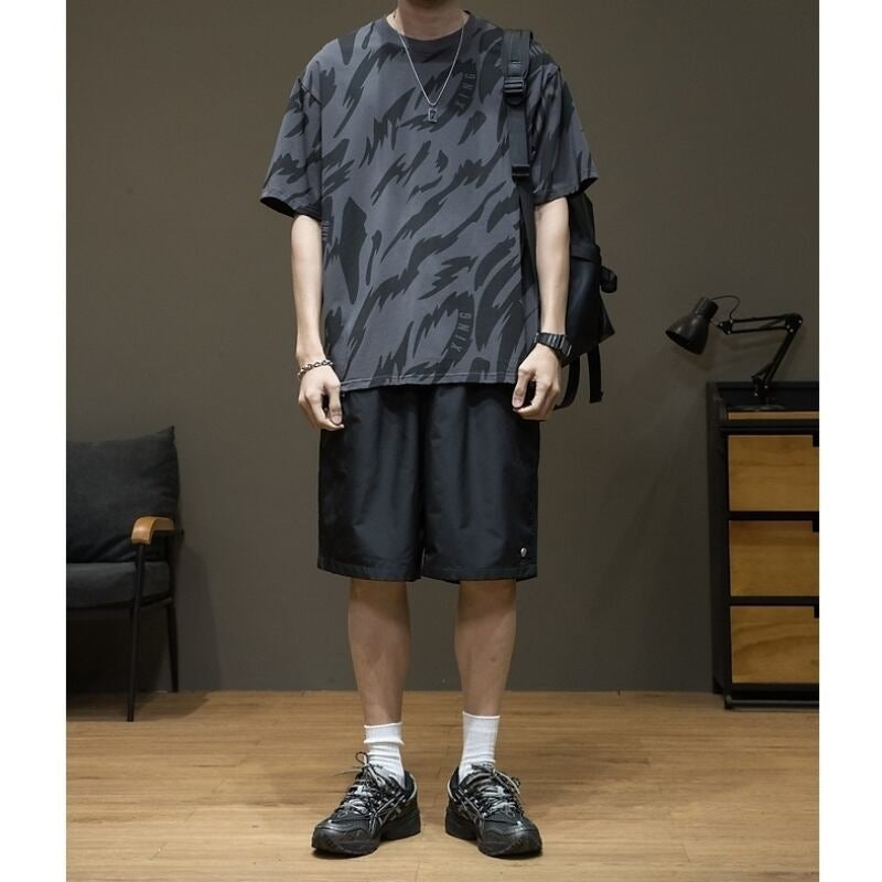 Dark Color Loose T-shirt HL2033