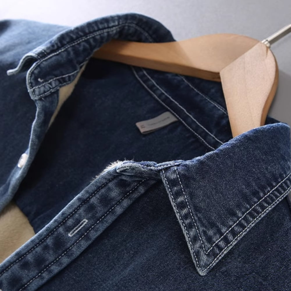 Fleece denim shirt HL2345