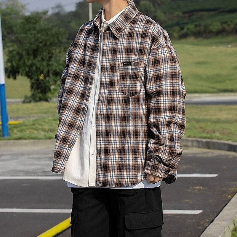 Long sleeve check shirt HL2200