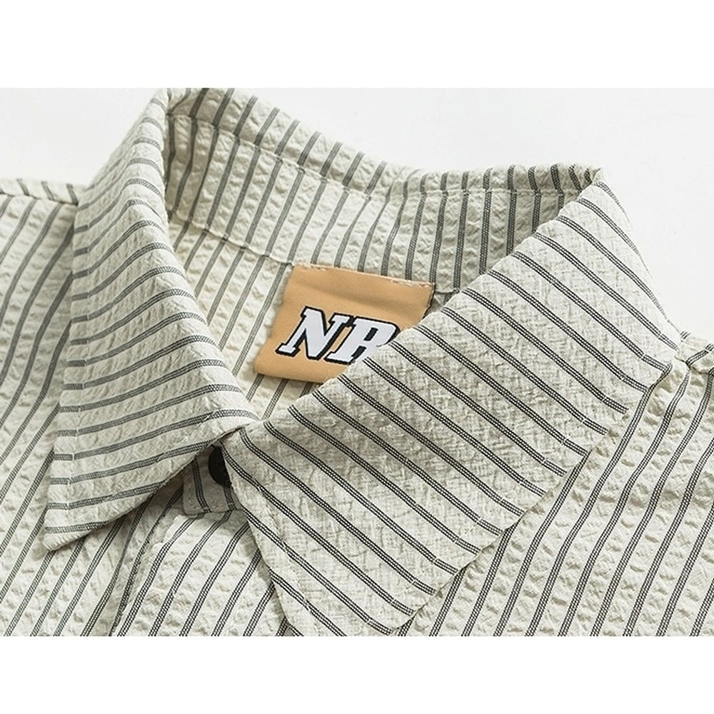 Striped pattern long sleeve shirt HL2429