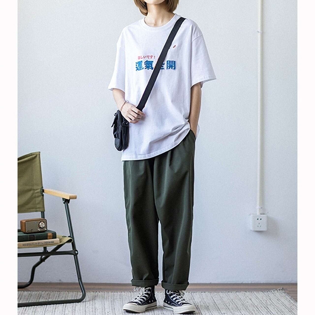 ルーズストレートパンツ HL1691