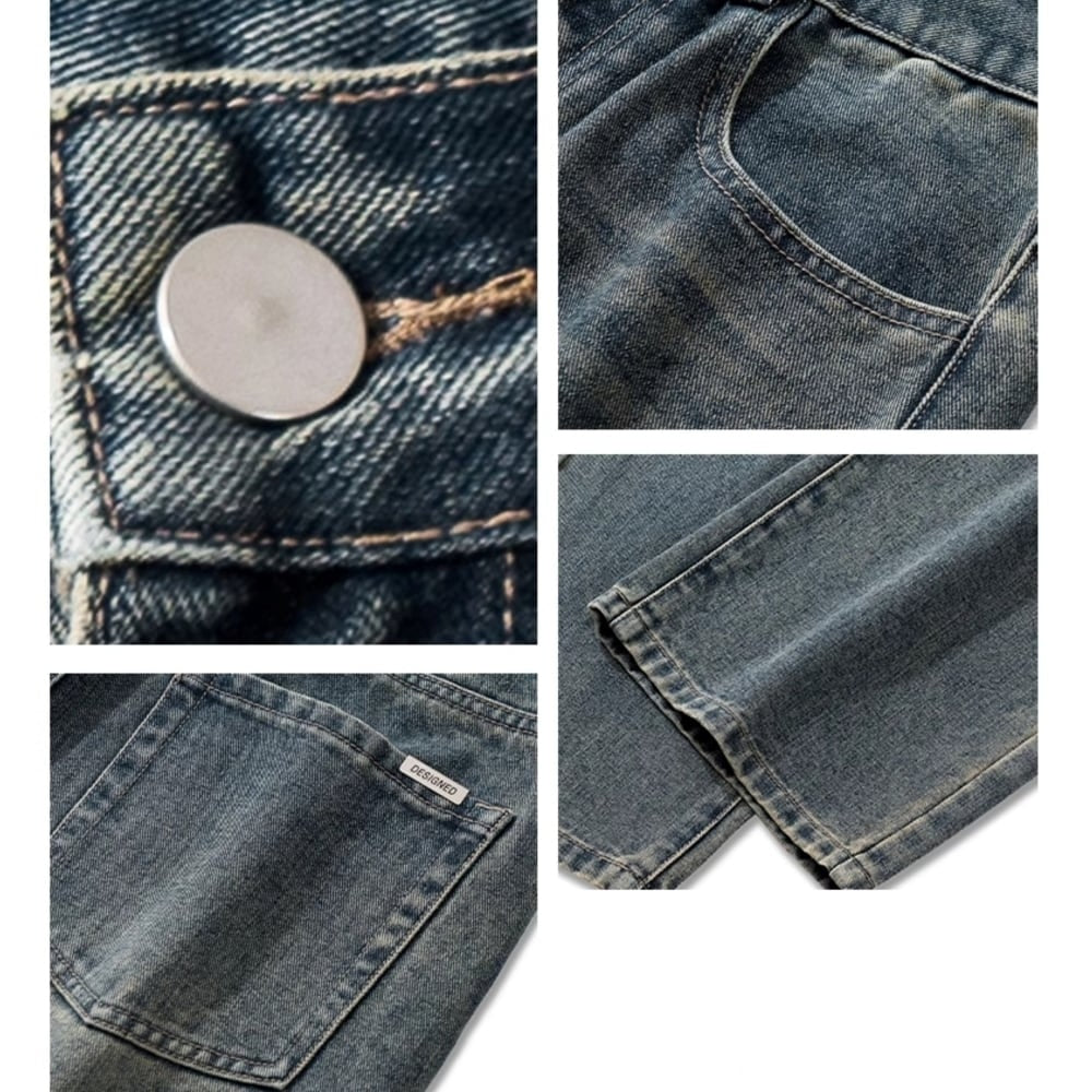 Wide straight denim jeans HL2357