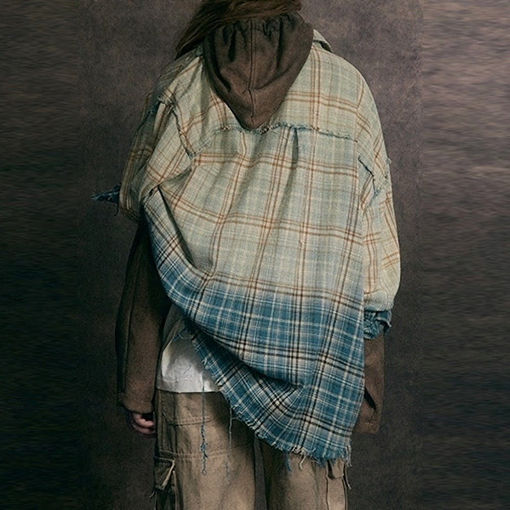 Gradient check shirt HL2415
