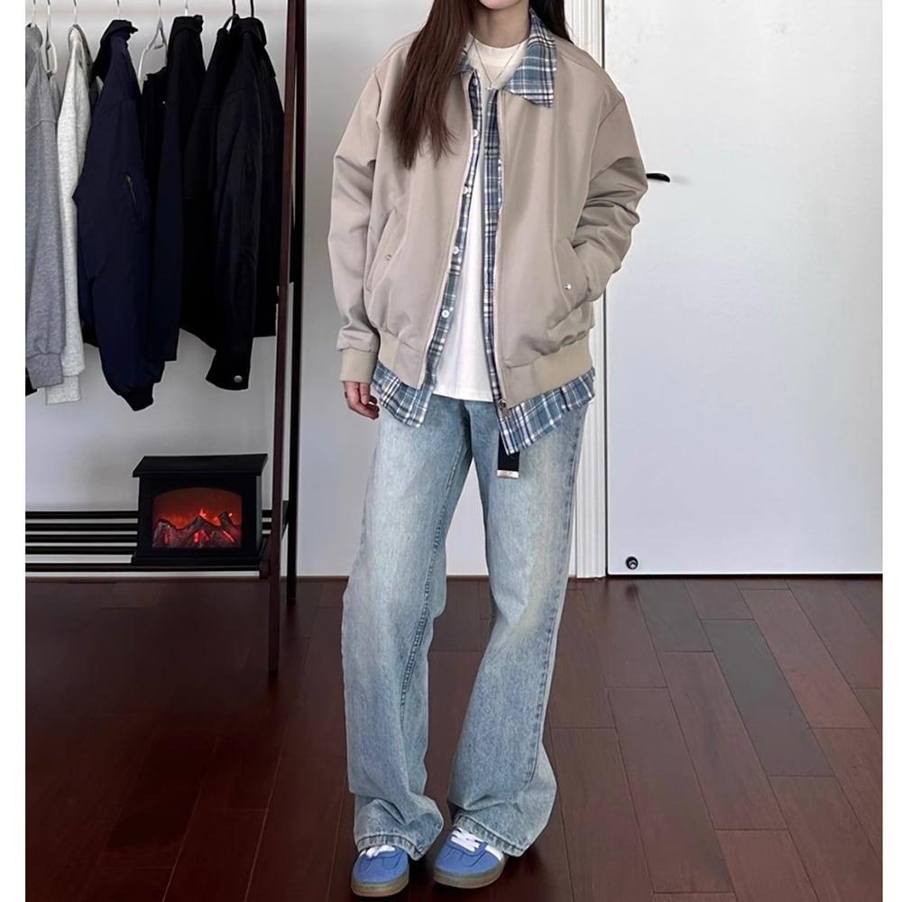 Faux layered jacket HL2441