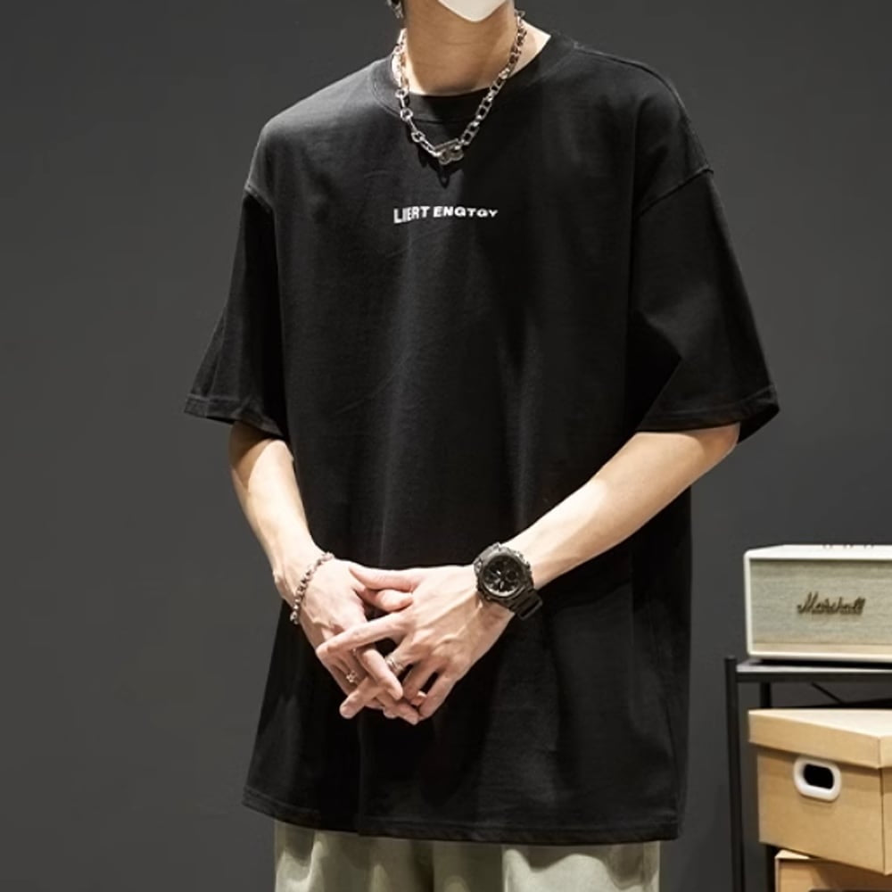 Round neck loose T-shirt HL2457