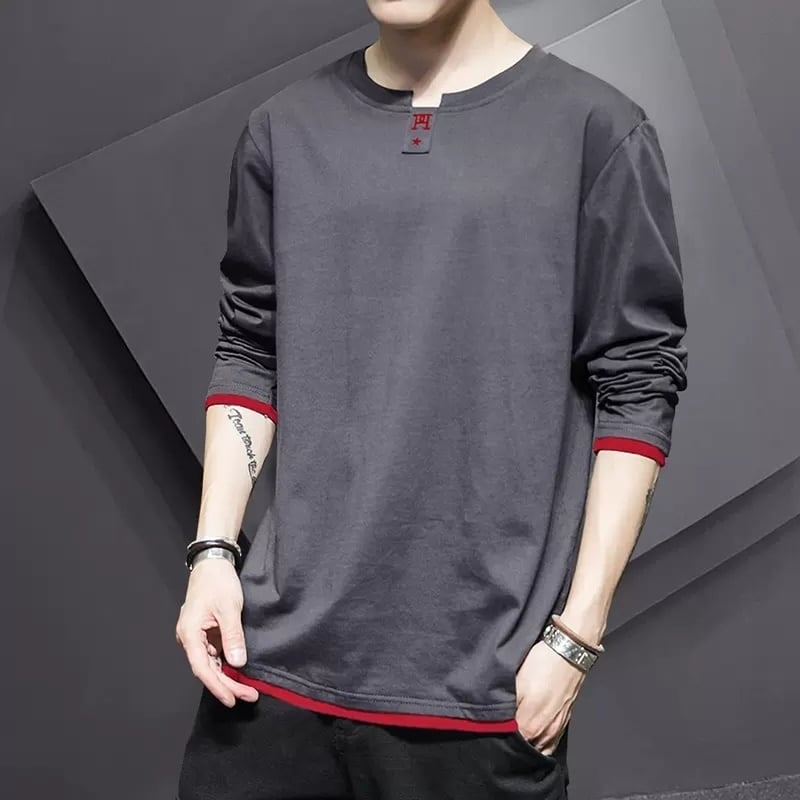 Embroidered long sleeve tops HL2181