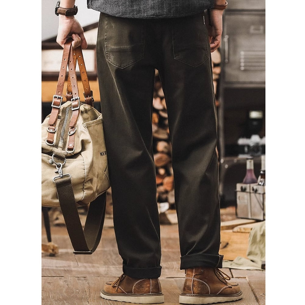 Retro style straight pants HL2377