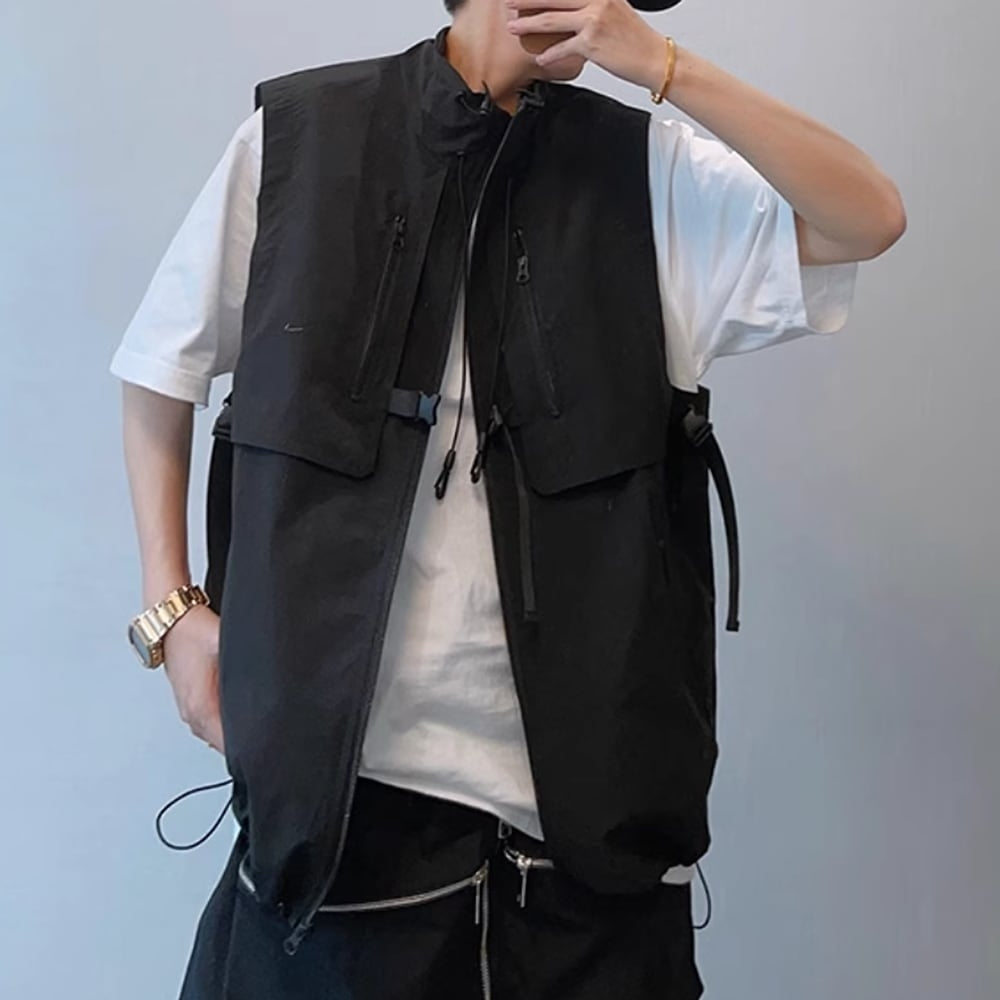 Multi-pocket casual vest HL2434