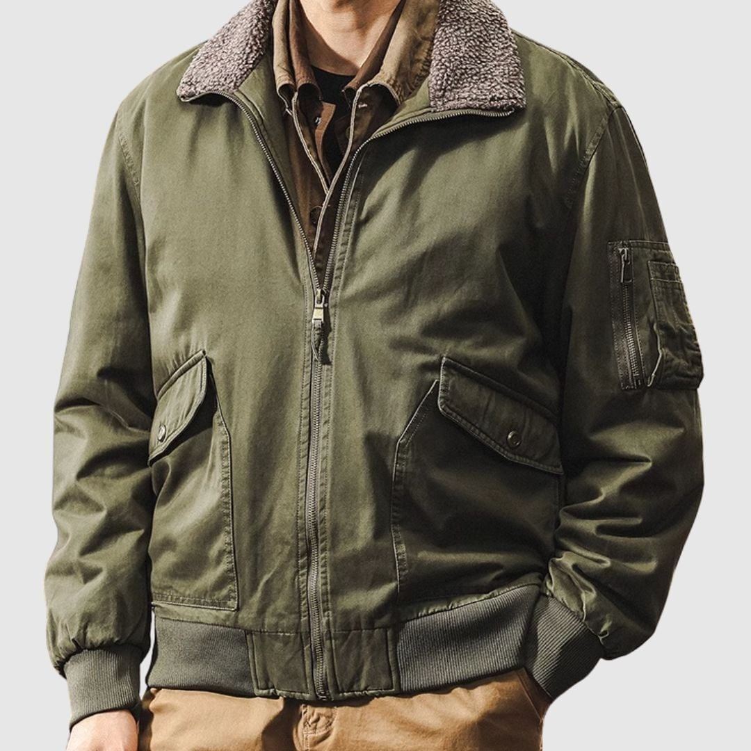 Back boa zip up jacket HL2406