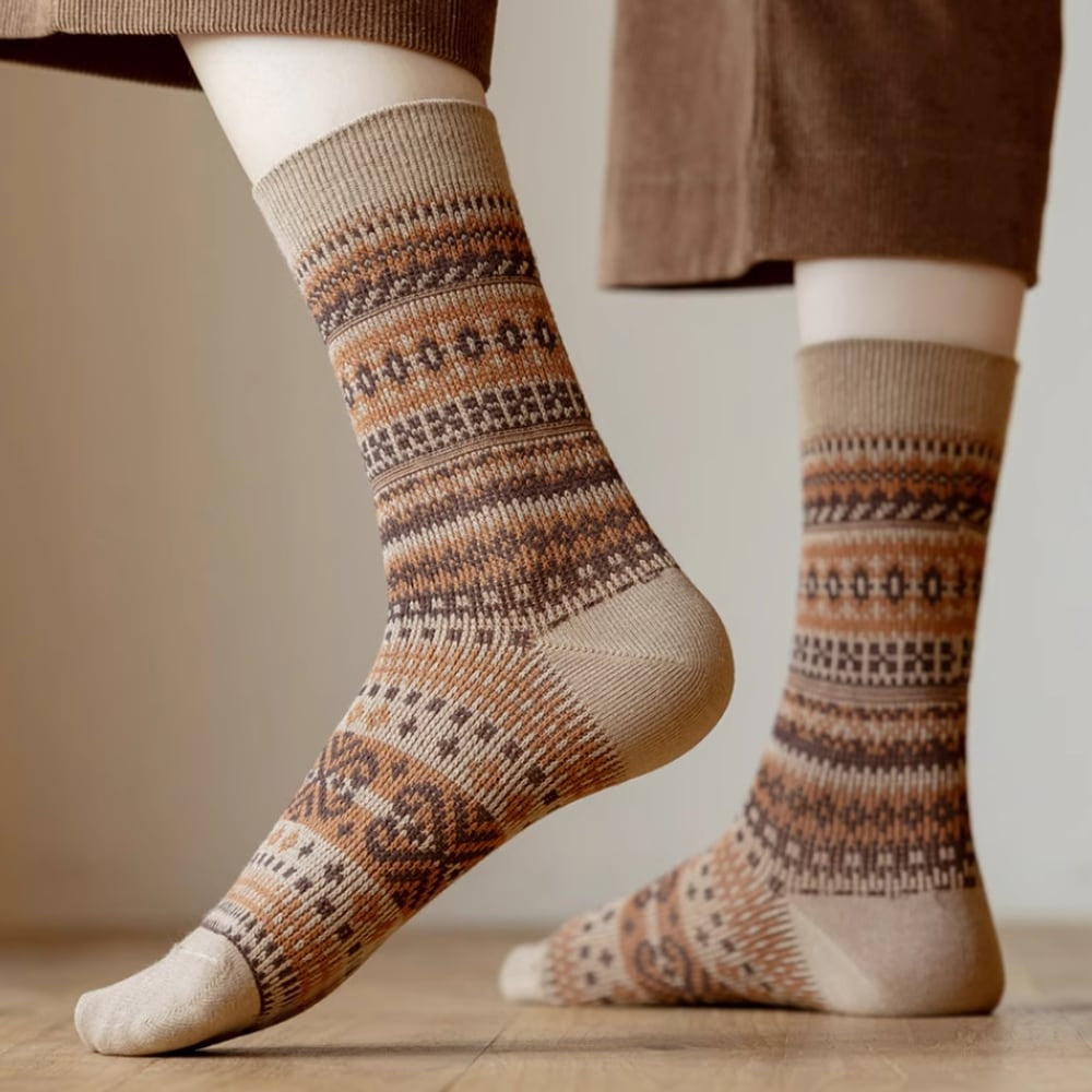 Nordic pattern socks random set of 3 pairs HL2327