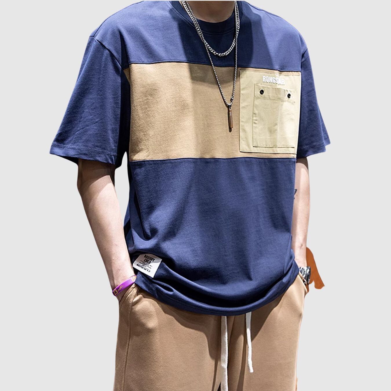 バイカラーラウンドネックTシャツ HL1781