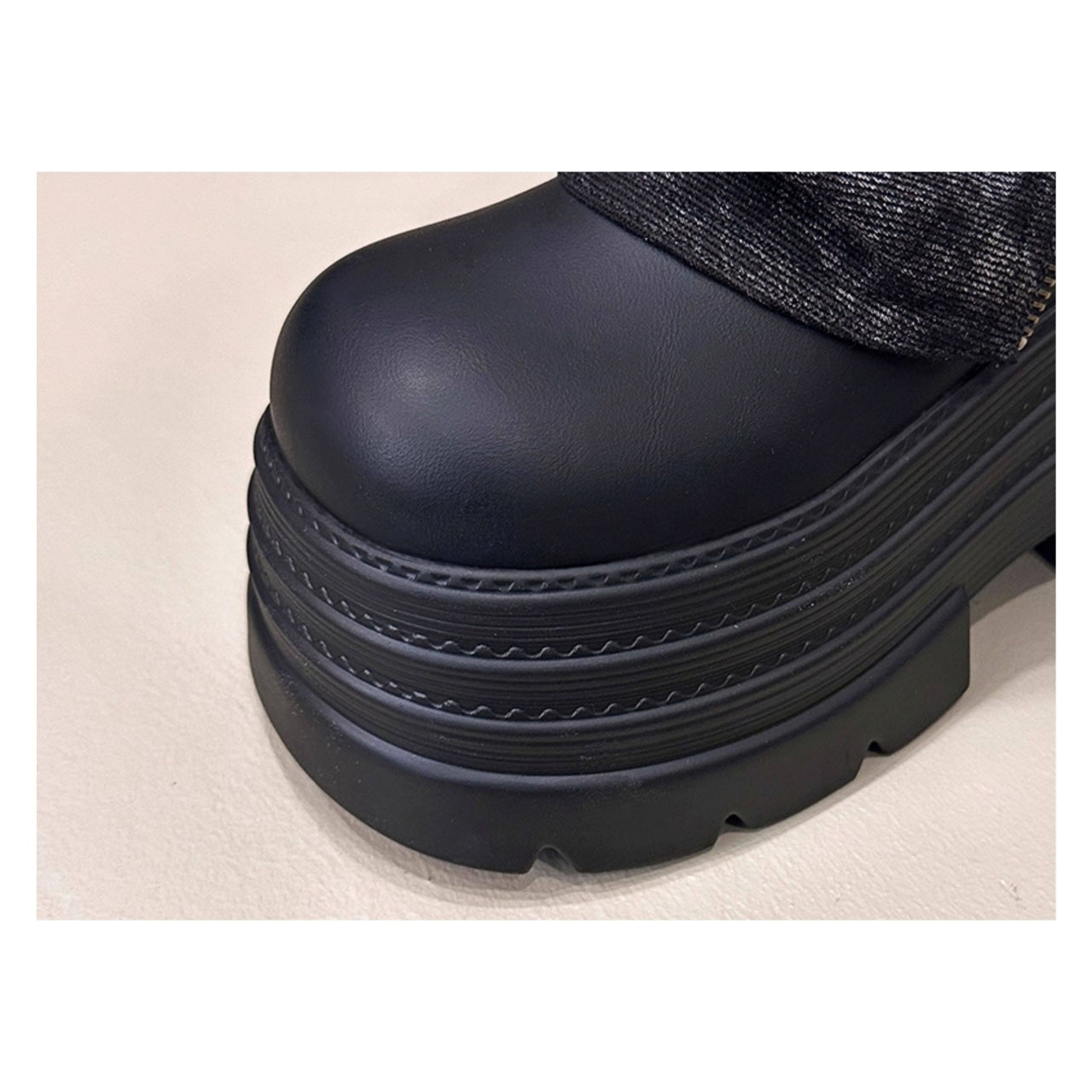Platform midi boots D0144