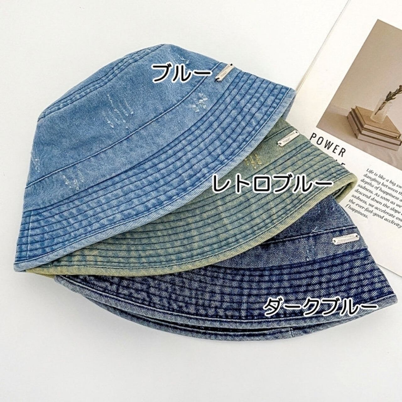 Denim bucket hat D0163
