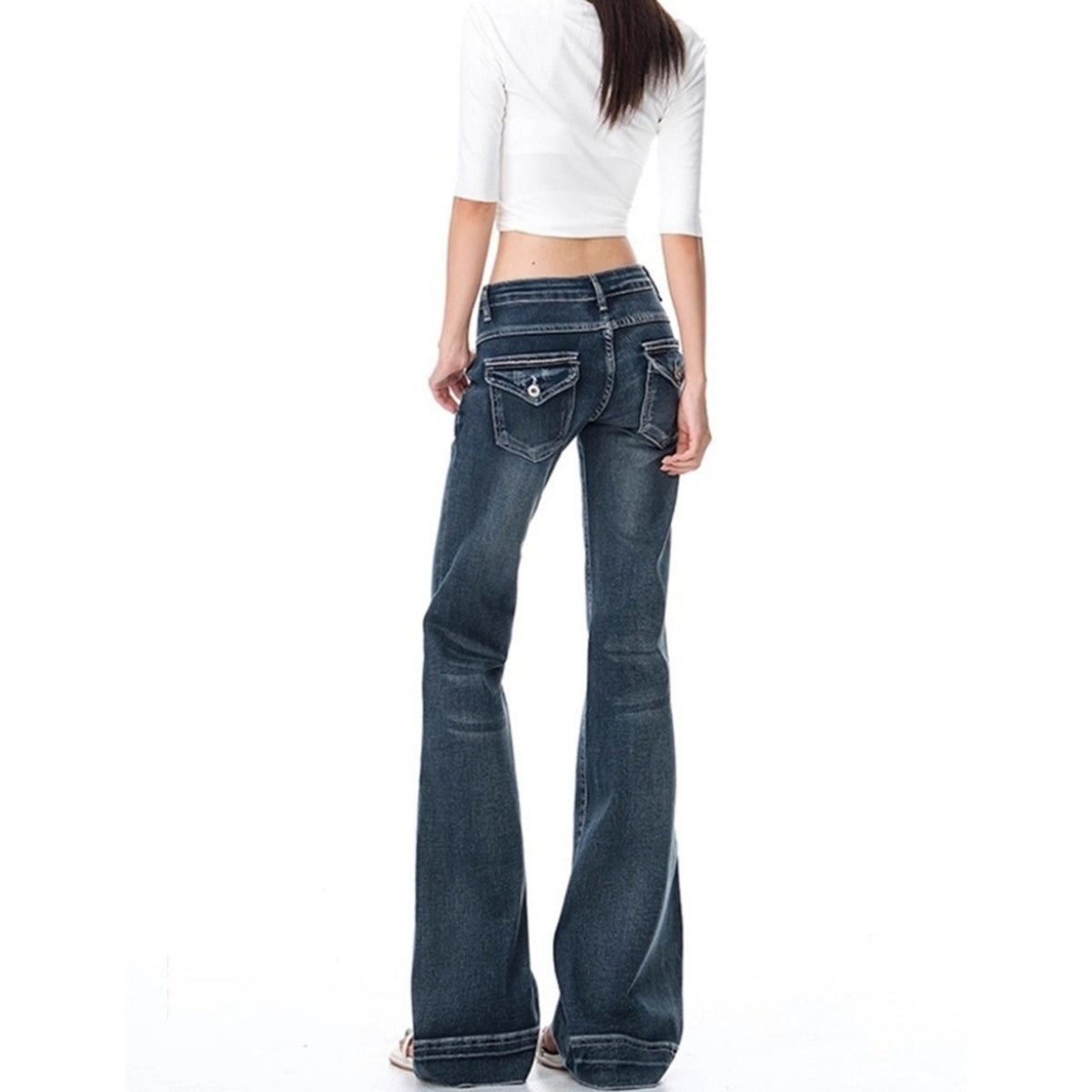 Slim-fit flare denim jeans D0251