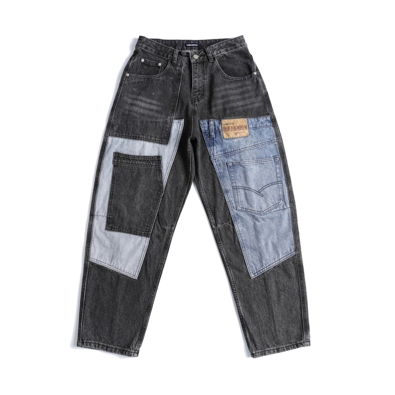 Docked design denim jeans D0092