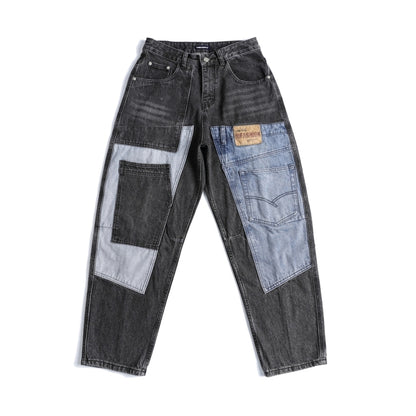 Docked design denim jeans D0092