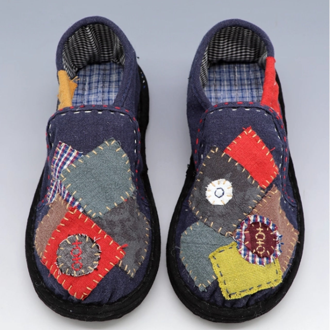 patchwork room shoes　D0025
