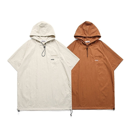 Half sleeve anorak parka HL1731