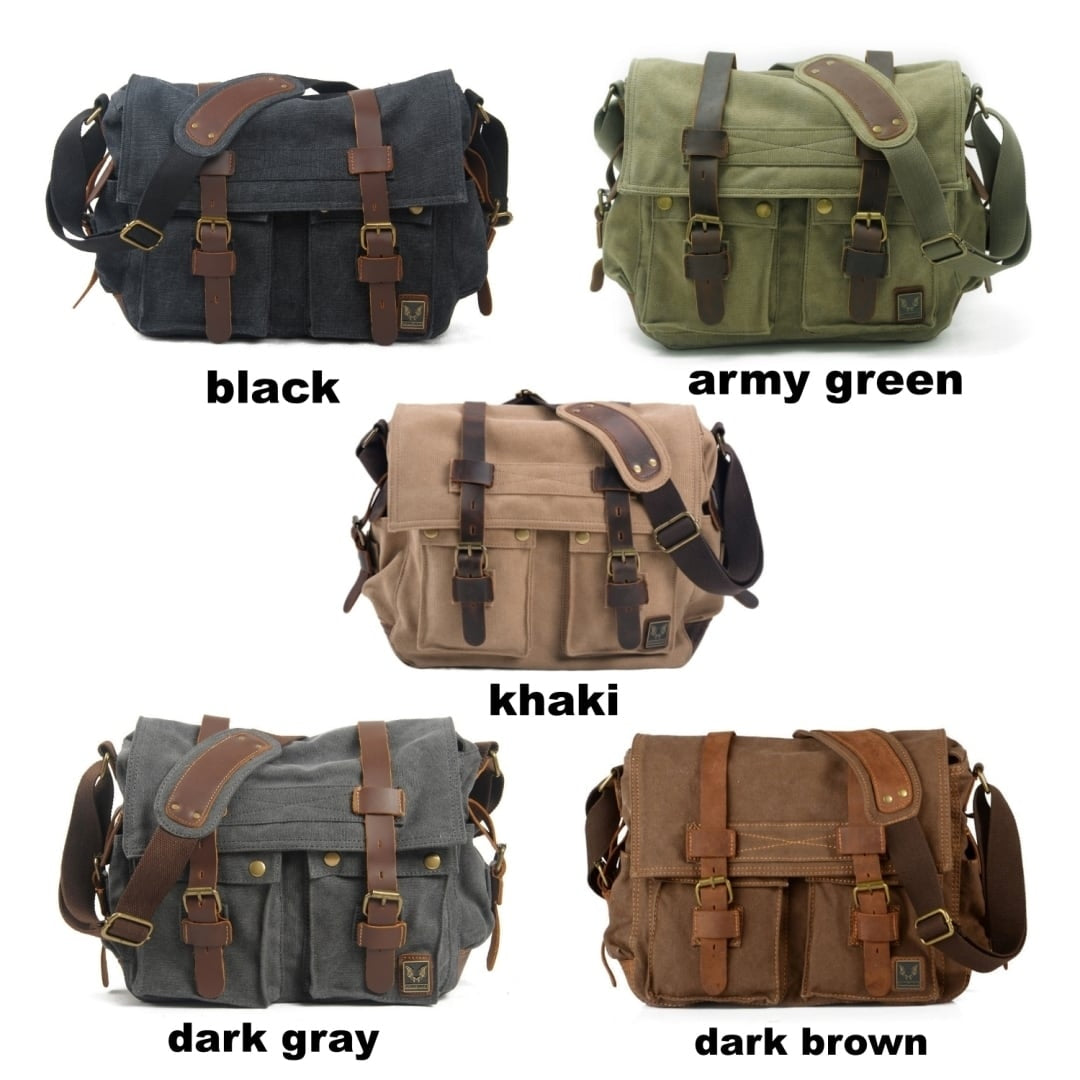 Retro canvas shoulder bag HL2611