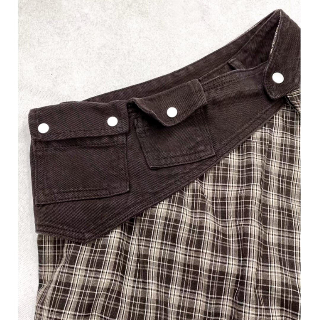 Wide pants with skirt E7047